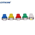 Бесплатная доставка, светодиодный Автомобильный датчик 10 x T5 b8,5 smd 5050 smd b8,5 SMD Speedo на приборной панели, боковой клин, белый, красный светильник, лампа