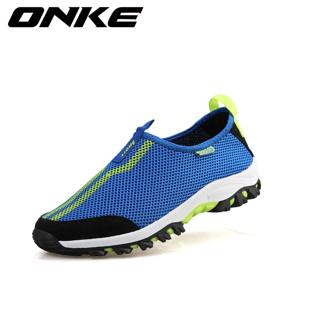 Onke/Новинка 2018 года трендовые мужские кроссовки летние дышащие сетчатые