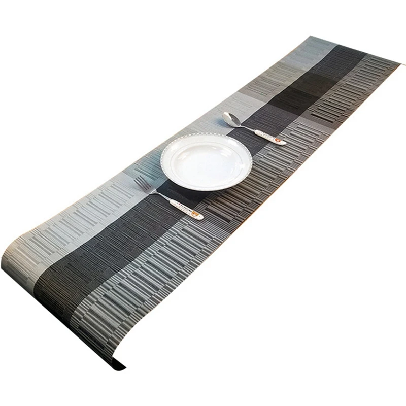 New 30 X 150cm Table Runner Modern Household Dining Table Runner Simple Style Table Decoration Insulated Tablecloth - Цвет: Grey Black