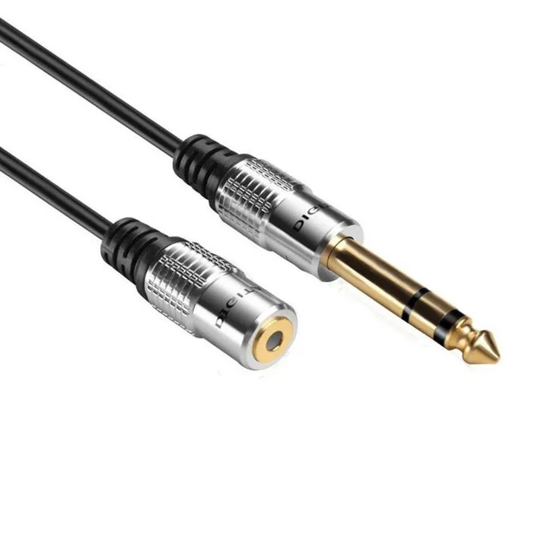 1 шт. адаптер для наушников позолоченный 3 5 мм гнездо до 6 35 штекер аудио конвертер