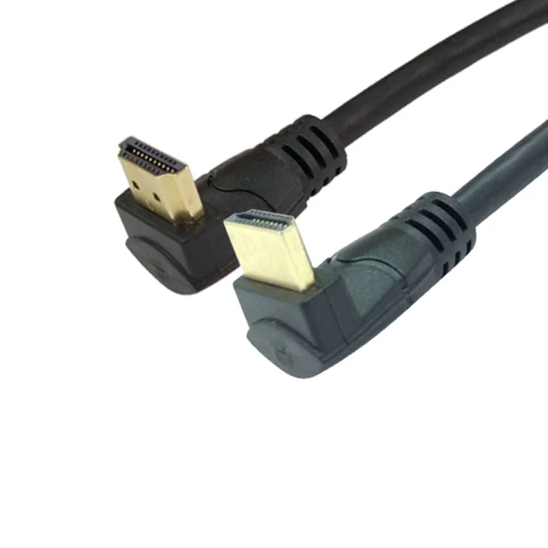 DAN speed 1080P 4K HDMI 2,0 HDMI кабель папа-папа вверх-вниз угловой высокоскоростной для xbox HDTV DVD видео 0,3 м 0,6 м 1,8 м