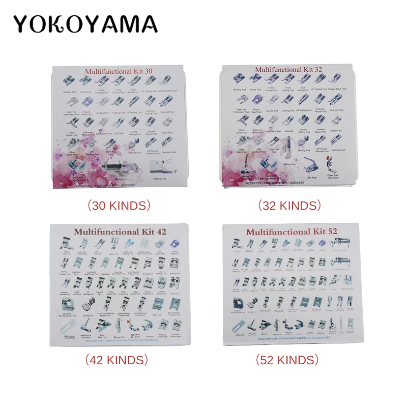 Набор прижимных лапок для швейных машин YOKOYAMA 30/32/42/52/62 шт.|sewing kit|set footsewing set |