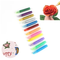 12 colors set glitter powder adhesive child paper crafts drawing phone case diy artist painting super liquid nail gel glue pen