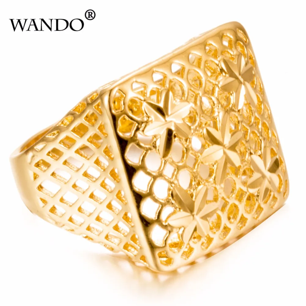 Эфиопия Свадьба Дубай золотой цвет кольца для женщин обручальное кольцо в