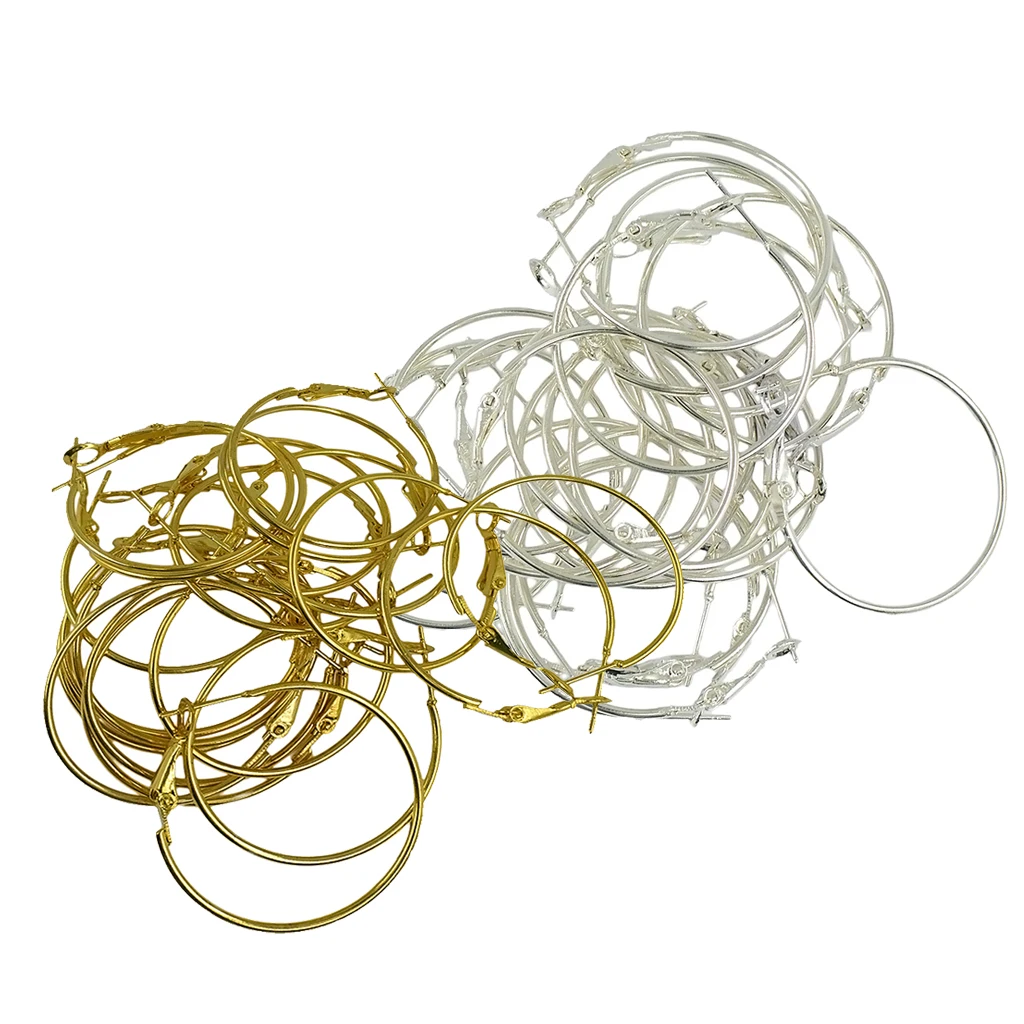 

40 Pieces Beading Hoop Loop Earring Ear Wire Jewelry DIY Making Findings Crafts
