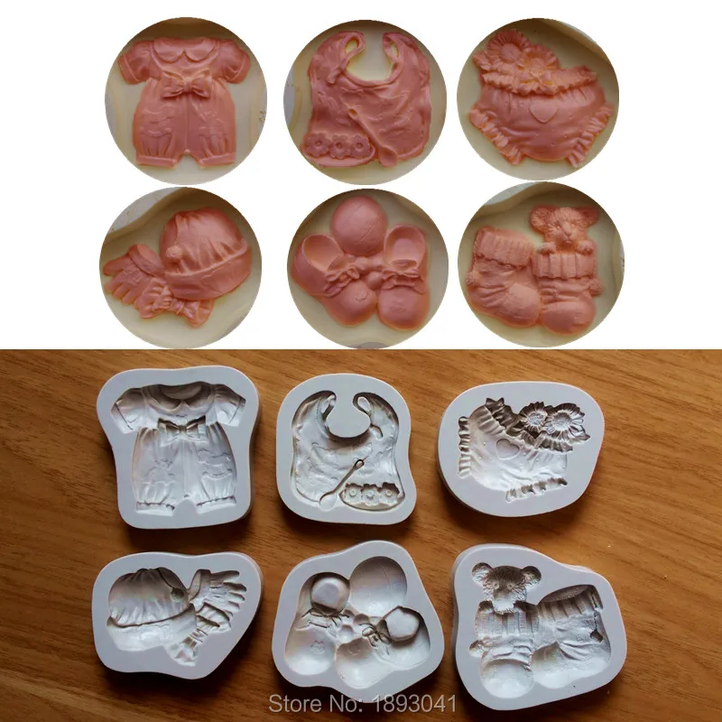 

6Pcs Cute Baby Design Cake Molds for Decorations, Silicone Mold Fondant 3D Molds Sugarcraft Tools Kitchen Accessories SQ16286