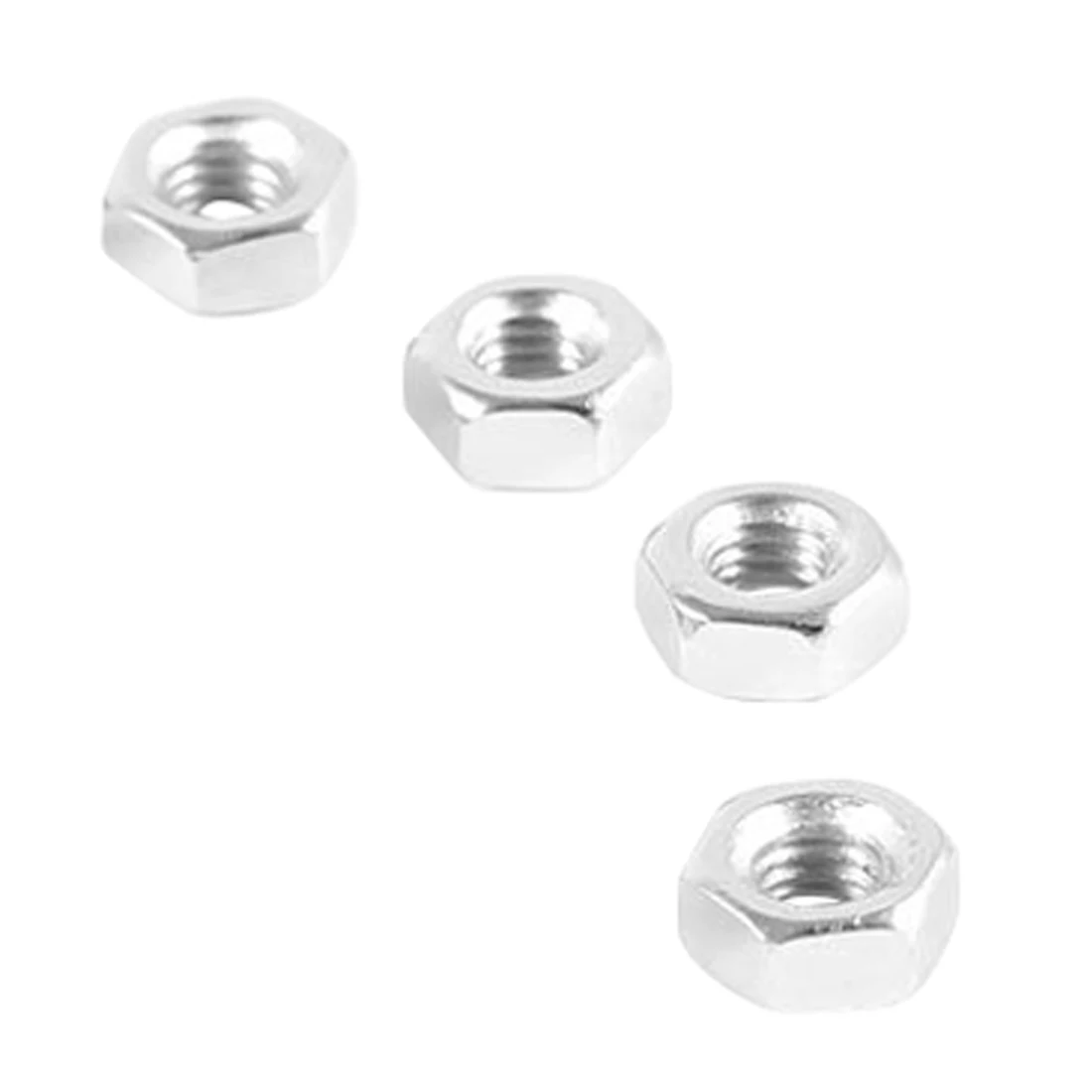 

New 100Pcs M3 3mm Female Thread Hex Metal Nut Fastener Silver Tone