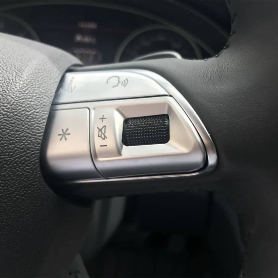 Декоративные пуговицы на руль автомобиля наклейки с блестками для Audi A3 8V A4 B8 B9 Q3 Q5