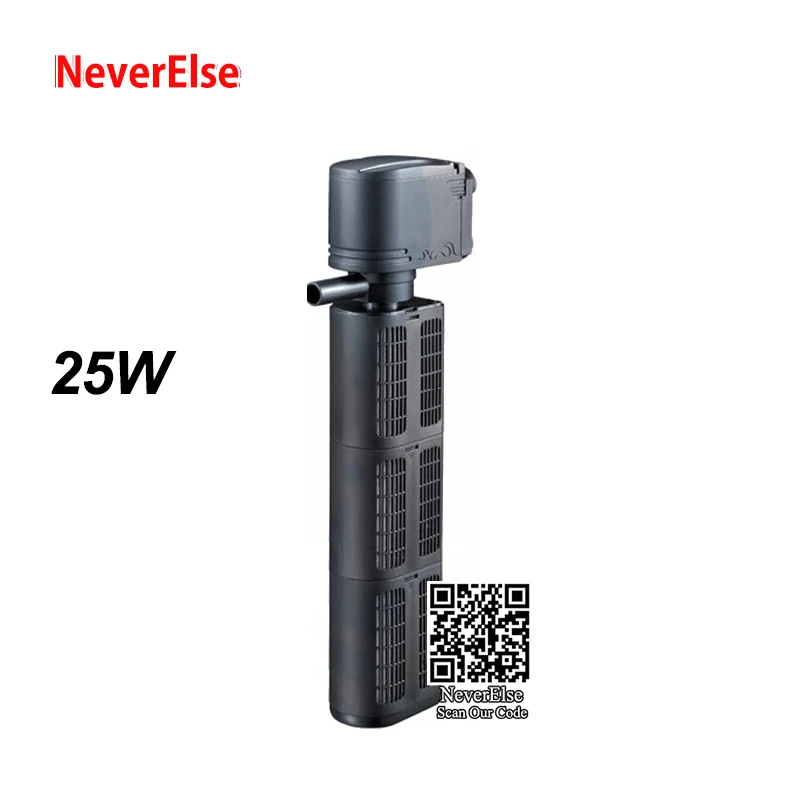 3Filters 25W Мощный аквариум фильтр 12/18/25/35 Вт погружной рыбный бак воздушный насос, спрей потока биологических плюс Мощность насос с фильтром фильтр для очистки воды - Цвет: 3Filters 25W