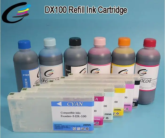 Специальные чернила заправка наборы для Fuji DX100 чернильный картридж ультрафиолетовая краска на основе красителя фотобумага один-стоп Suppor