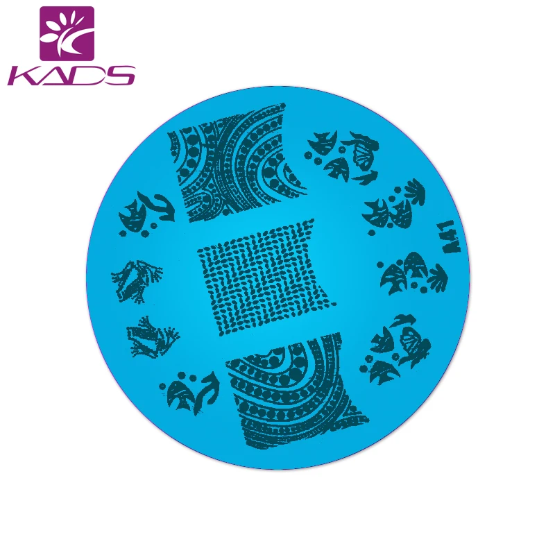 KADS A41 Новая Рыба Ногтей Штамп Польский Штамповки Плиты Штамповка Nail Art Маникюр