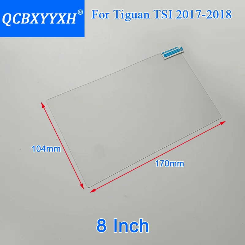 8 inch QCBXYYXH автомобильный стиль gps Навигация экран стекло защитная пленка для Volkswagen Tiguan контроль ЖК-экрана автомобиля стикер - Название цвета: 8 inch