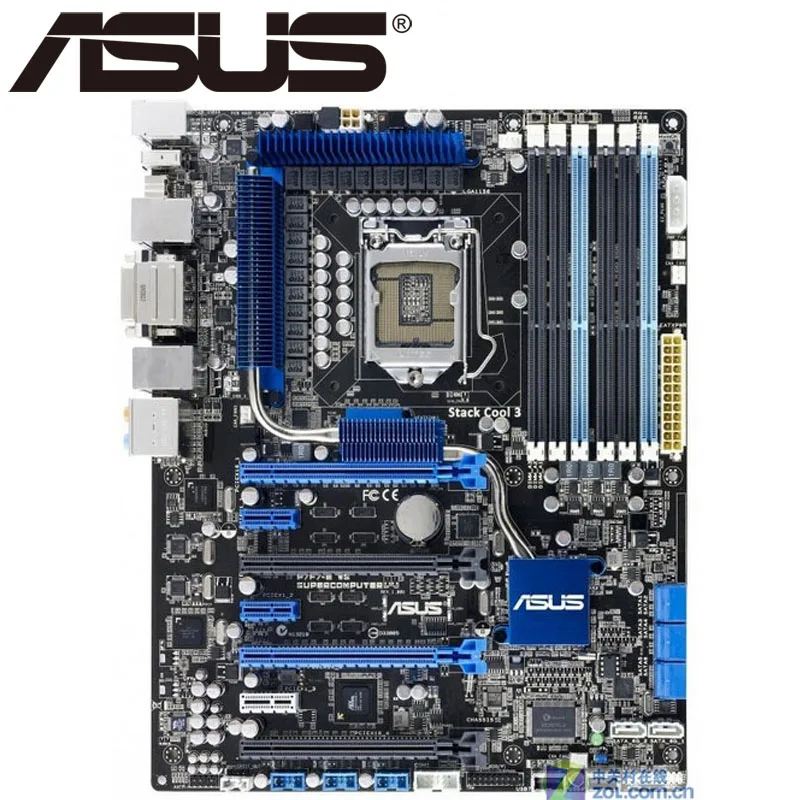 Asus P6T7 WS SuperComputer настольная материнская плата X58 Socket LGA 1366 i7 Extreme DDR3 24G ATX UEFI BIOS оригинальная материнская плата в продаже