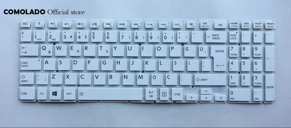 TR Турецкая клавиатура для Toshiba Satellite L50 B L50D 13E белая Layout|Клавиатуры замены| |