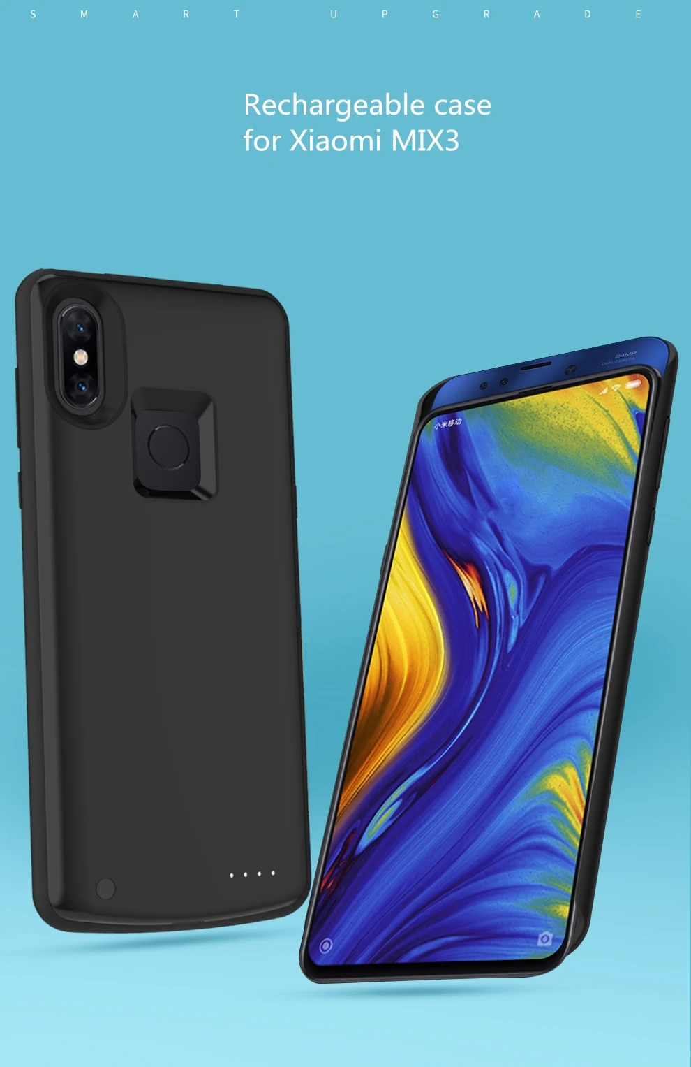 6500 мАч Внешний аккумулятор, зарядное устройство, чехол для Xiaomi mi x 3, чехол для внешнего резервного зарядного устройства для Xiaomi mi, x3, чехол для аккумулятора