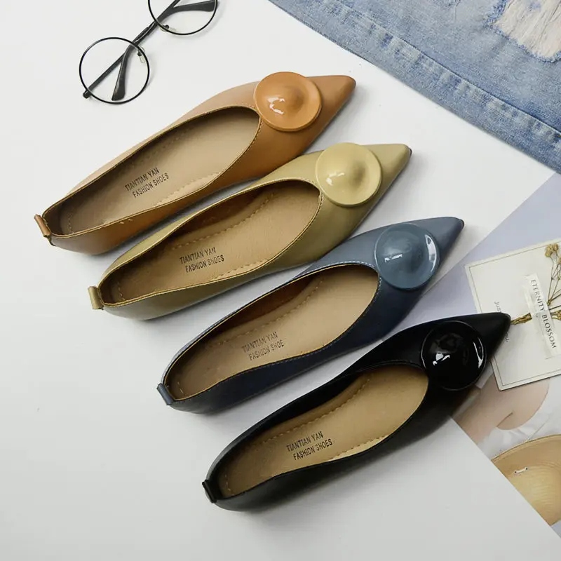 Женская обувь zapatos de mujer на платформе с острым носком женская плоской подошве