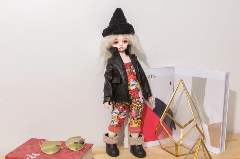 Кукольное Пальто кожаное пальто BJD кукольная одежда для 1/4 SD DD кукольные