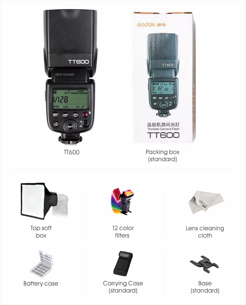 Godox TT600 2,4G Беспроводная камера Вспышка Speedlite+ X1T-C/N/F передатчик беспроводной триггер для Canon Nikon Fujifilm Olympus