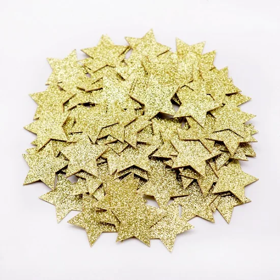 Golden Star 100 шт./упак. кольцо корона с блестками из розового золота Бумага конфетти Рождество День рождения Свадебная вечеринка Таблица разброса Декор DIY УП - Цвет: Golden Star