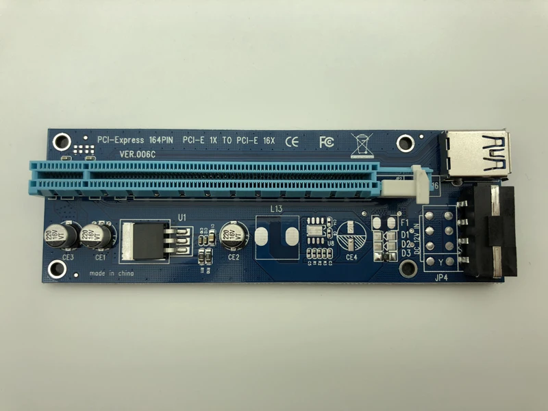 6 шт. 006C USB 3 0 PCI E Express 1X 4x 8x 16x расширитель переходника карта SATA 15pin папа к 4pin кабель