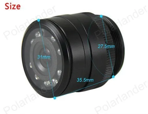 

new arrival Universal Mini Wide Viewing Angle Waterproof Reverse Backup CCD Car Front / Rear View Camera 8 LED