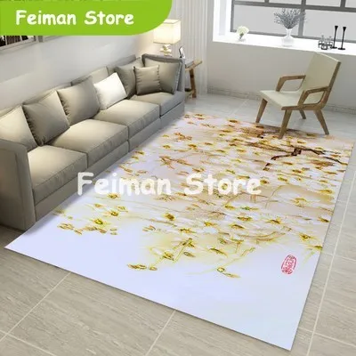 3D ковры китайский национальный цветок живопись тушью гостиная спальня диван