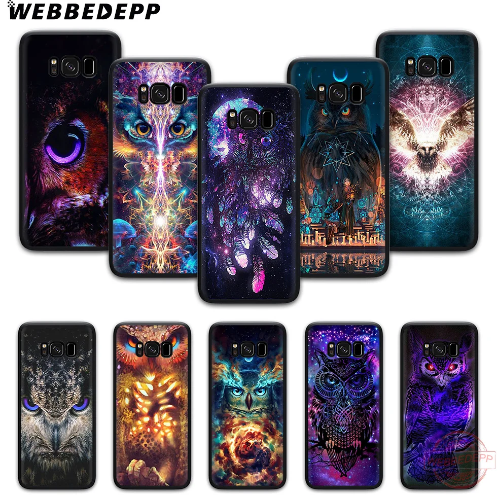 WEBBEDEPP звезда Сова мягкий чехол для телефона с изображением цветов Samsung S6 S7 край S8 S9