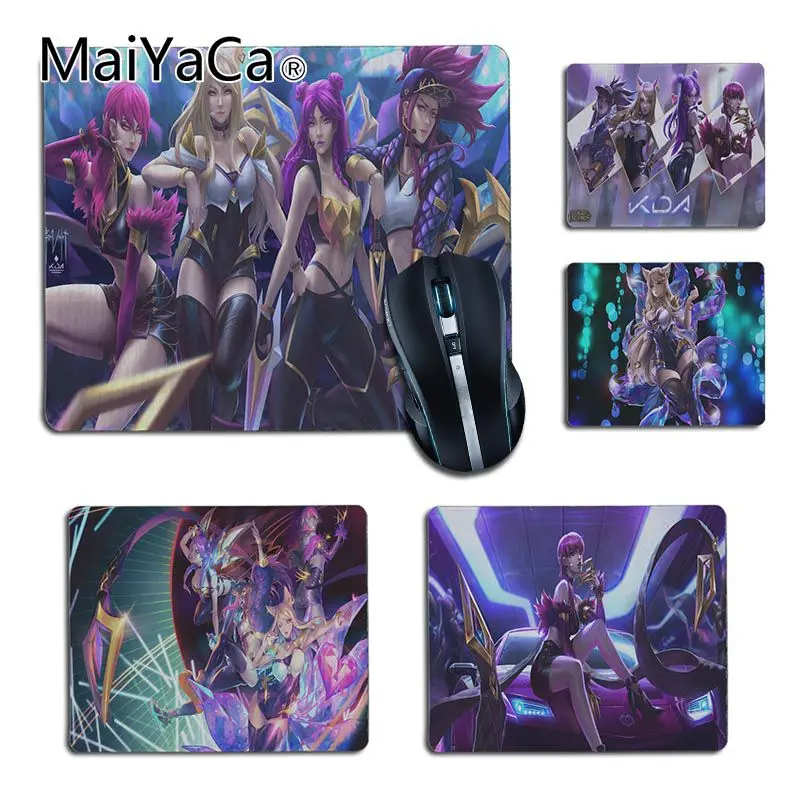 MaiYaCa League of Legends для девочек группа K DA Akali Ahri комфорта маленькая Мышь коврик игровой Мышь пусковая площадка коврик для мыши, клавиатуры аниме Мышь pad