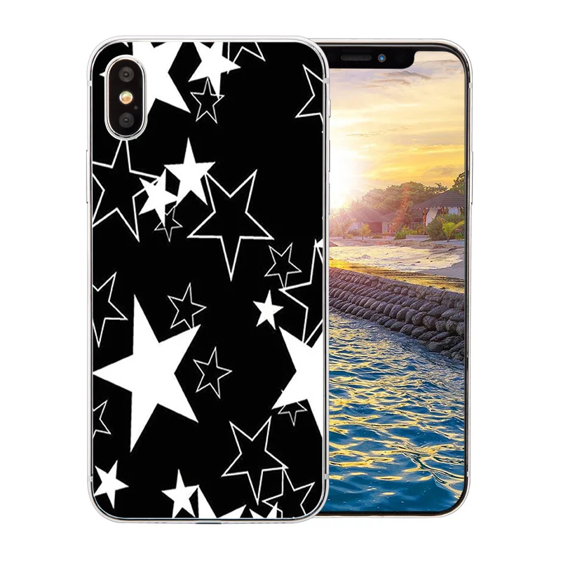 Чехол для телефона Apple iPhone 7/8 Plus X 10 цветной узор 5C 5S SE 6 6S задняя крышка Мягкий