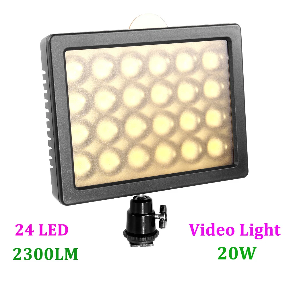 WANSEN W24 24 Светодиодная лампа для освещения видео 20W 2300LM диммируемое освещение