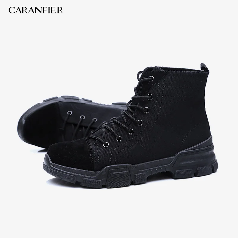 Мужские кожаные ботинки CARANFIER высокого качества в стиле милитари тактические