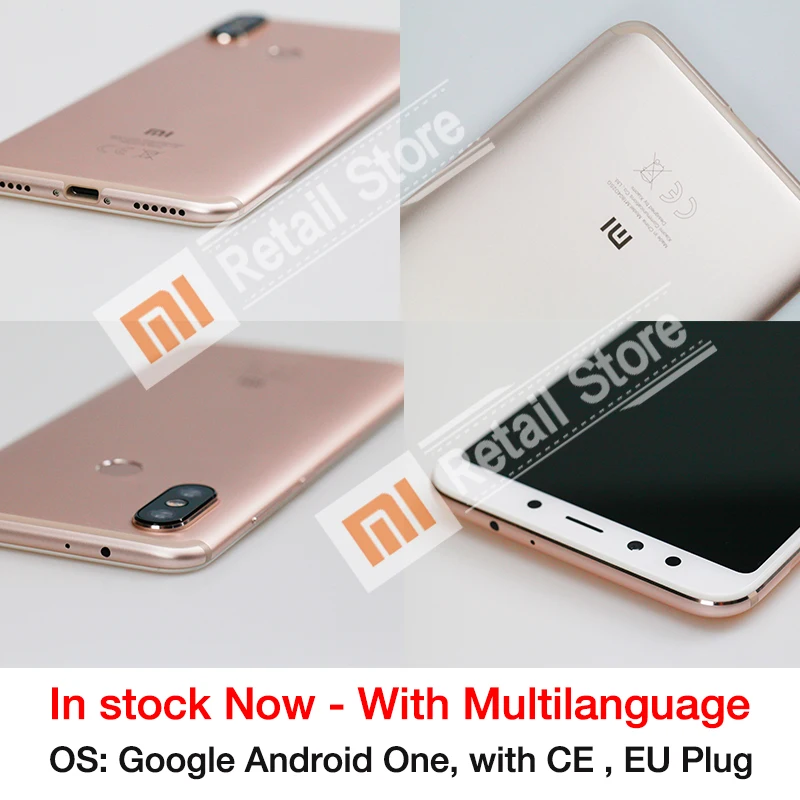 В наличии глобальная версия Xiaomi Mi A2 4 Гб 64 Смартфон AI двойная камера 20 МП Snapdragon 660