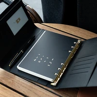 a5 a6 light luxury office business high grade meeting loose leaf binder spiral notebook 6 hole metal buckle diary planner agenda