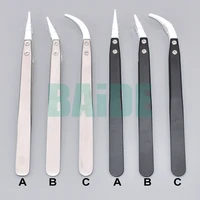 elbow weezers twes heat resistant stainless steel ceramic tweezers pointed tip for electronic cigarette coils 60pcslot