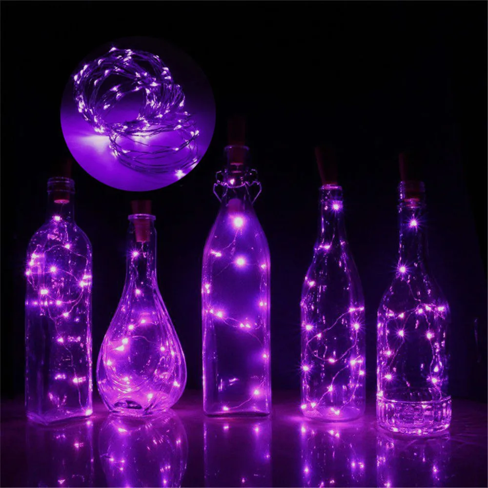 1 м 10 светодиодный ных лампочек для бутылок вина романтическая вечерние ничная