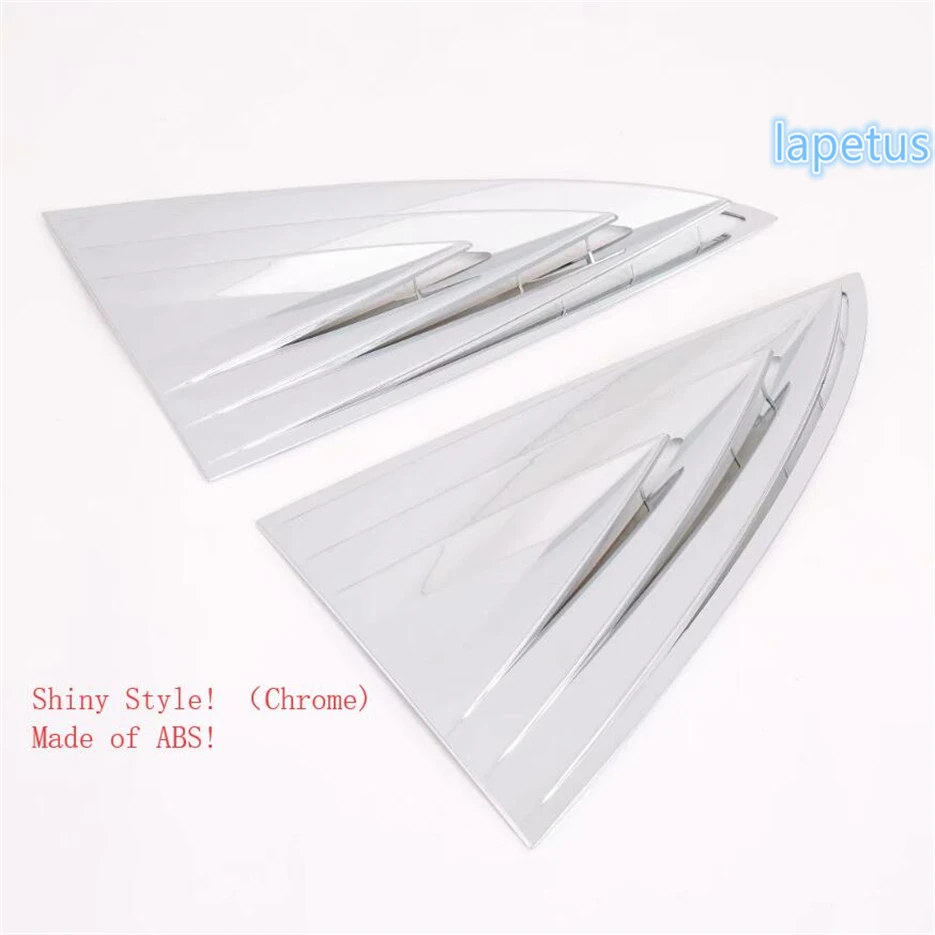

Lapetus Rear Tail Spoiler Triangle Wing Louver Window Decoration Bezel Cover Trim 2 Pcs Fit For Tesla Model 3 2018 2019 2020 ABS