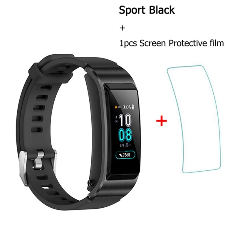 sport black add film huawei TalkBand B5 Talk Band B5 Bluetooth умный Браслет Сенсорный AMOLED экран Спортивный Браслет вызов наушники группа - Цвет: sport black add film