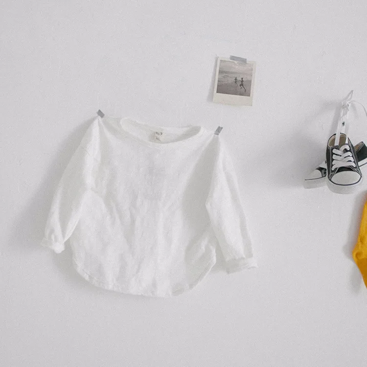 2019 Весенняя футболка для маленьких девочек и мальчиков корейские футболки