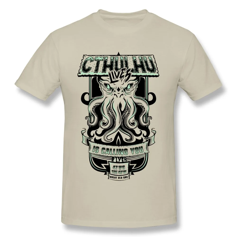 HU &amp GH Забавные футболки для мужчин Cthulhu is titing You футболка хлопковая летняя одежда