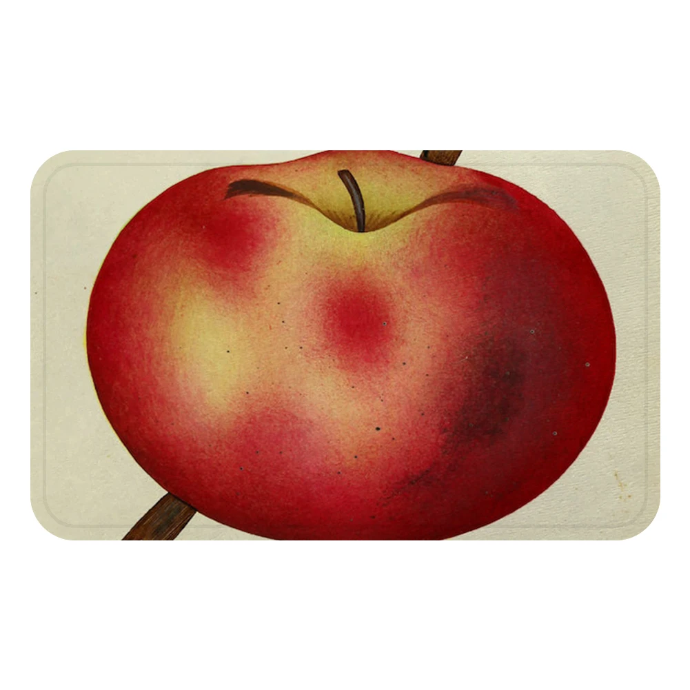 Винтажный коврик с фруктами иллюстрациями яблоками крутой для ванной
