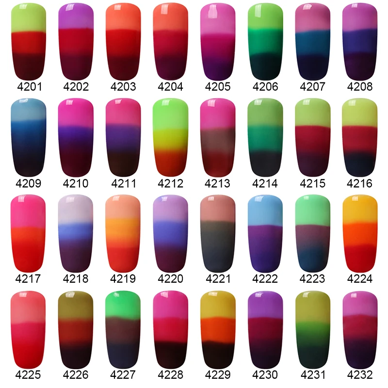 Гель лак для ногтей CLAVUZ 10 мл меняющий цвет при температуре отмачиваемый