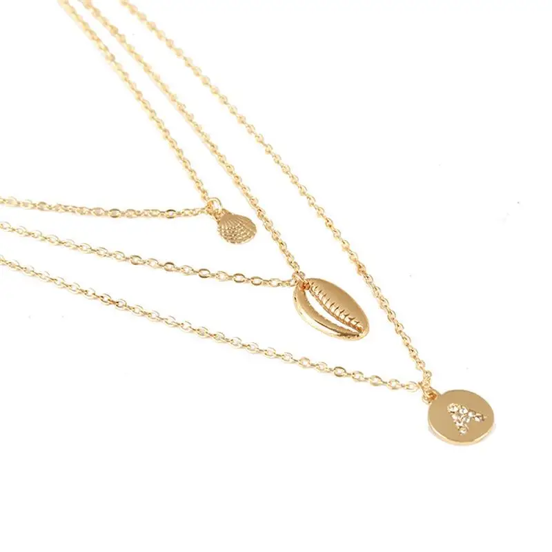 Женское Ожерелье в стиле панк 3 шт./компл. многослойное ожерелье с подвеской виде