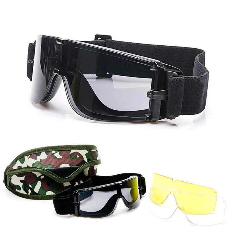 Тактические очки USMC для страйкбола X800 уличные охотничьи защитные UV400 военные - Фото №1