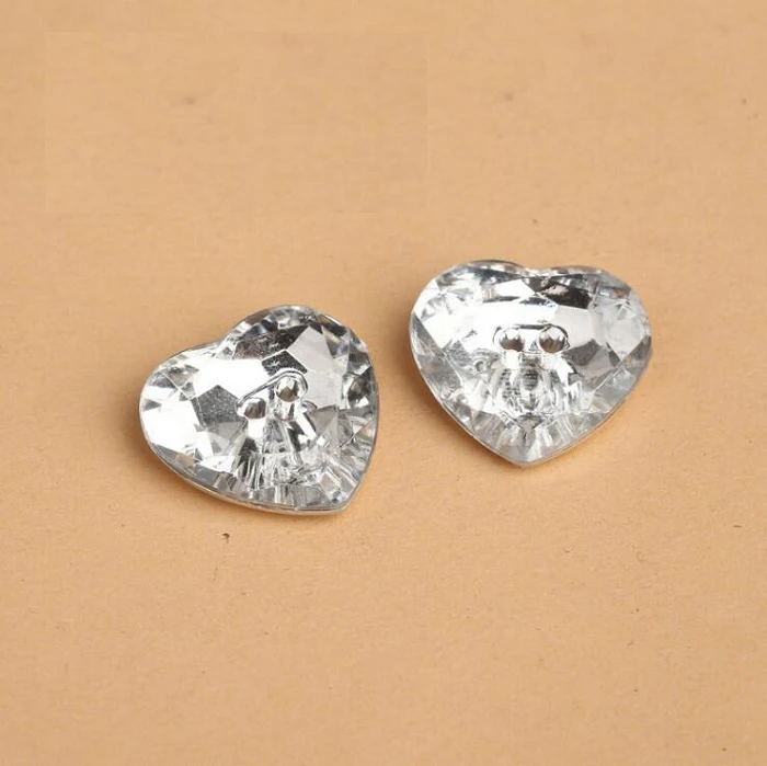 Художественное ремесло 12 5 мм с двумя отверстиями пуговицы акриловые прозрачные