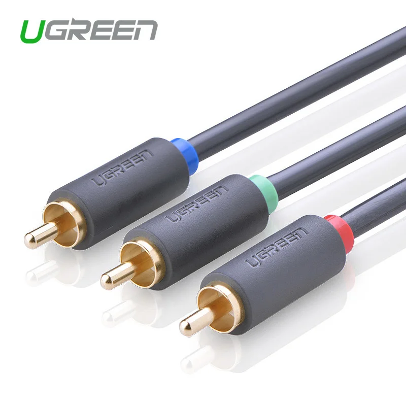 Ugreen высокое качество 3RCA к YcbCr аудио кабель HD ТВ для DVD 2 м 3 позолоченный Кабо
