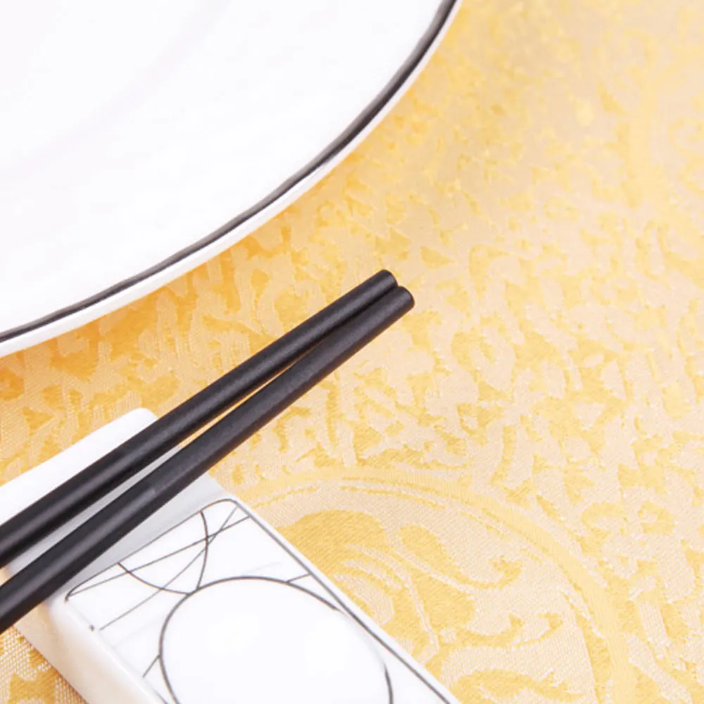 Vious Touch 1 пара 24 см квадратные черные цветочные японские палочки для еды