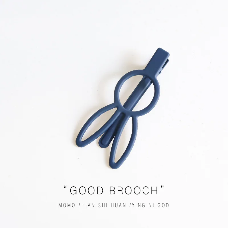 navy blue Милые матовые заколки с кроликом, модные заколки для волос для женщин и девочек, заколки для волос, аксессуары, Мультяшные заколки для волос, аксессуары для волос - Цвет: navy blue