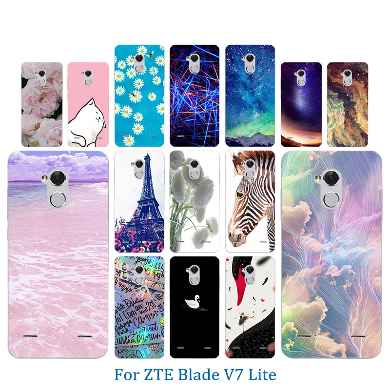 Роскошный Матовый чехол для телефона ZTE Blade V7 Lite прозрачный мягкий силиконовый с