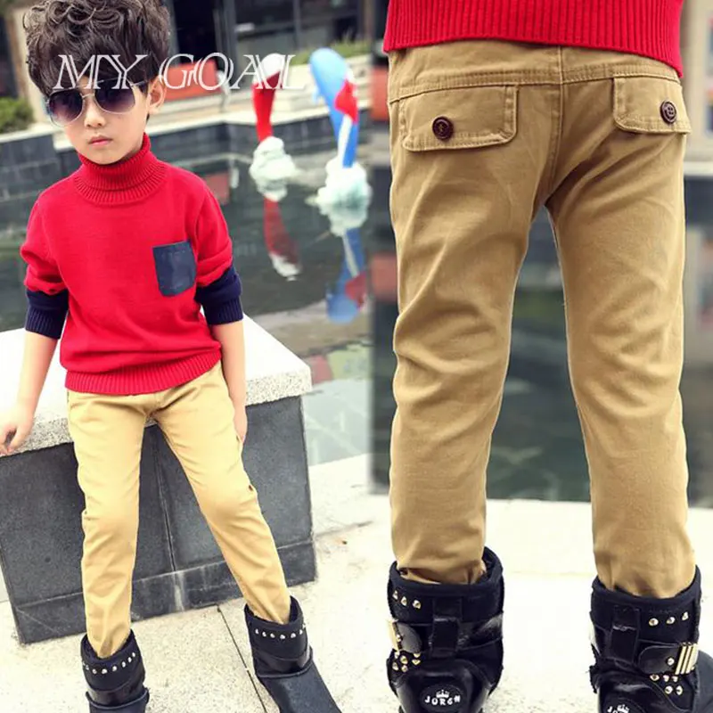 Бархат мальчик ребенок случайные штаны осень и зима брюки детская одежда