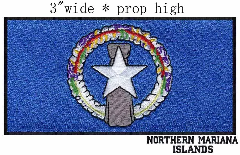 Вышитые нашивки с Северными марианскими островами 3 &quotширокими/океанскими